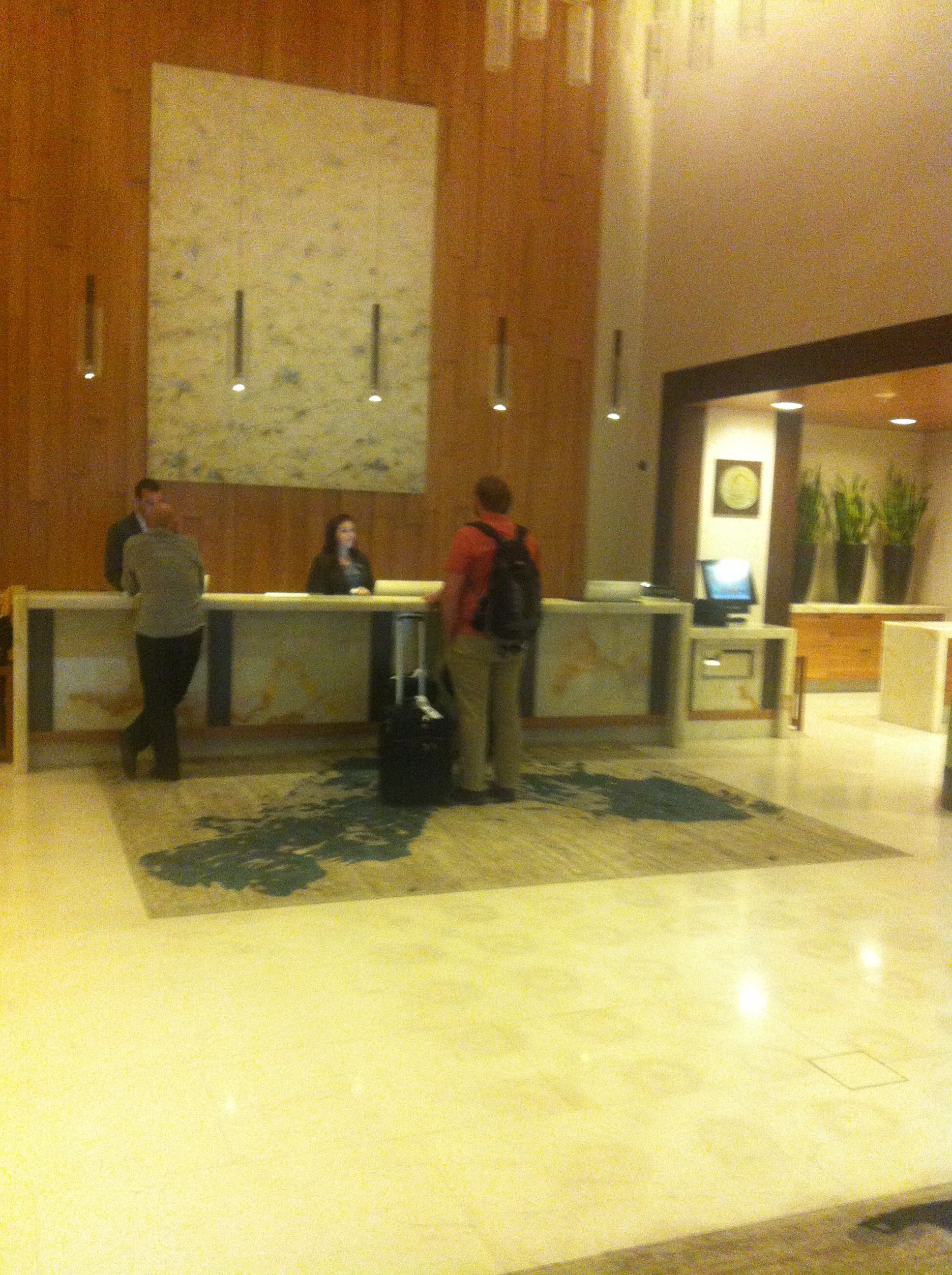 The lobby at the Hyatt at Olive 8