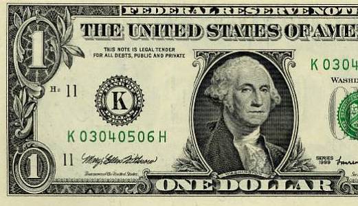 close up of a dollar bill