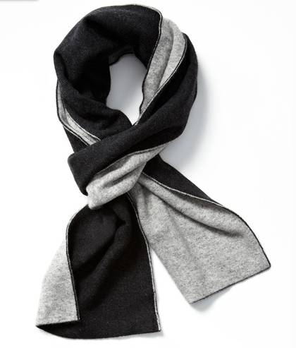 a black and grey scarf