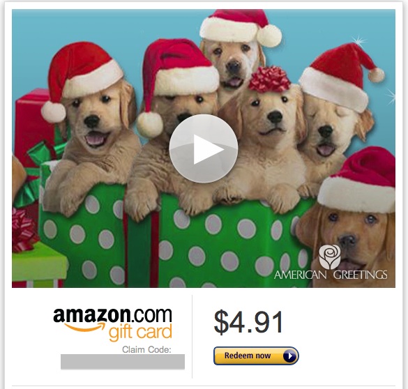 a group of puppies in a box with santa hats