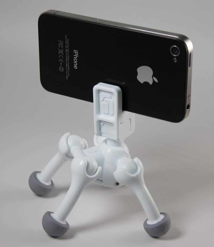 a cell phone on a stand