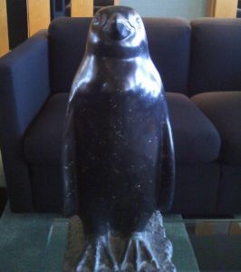 a statue of a penguin