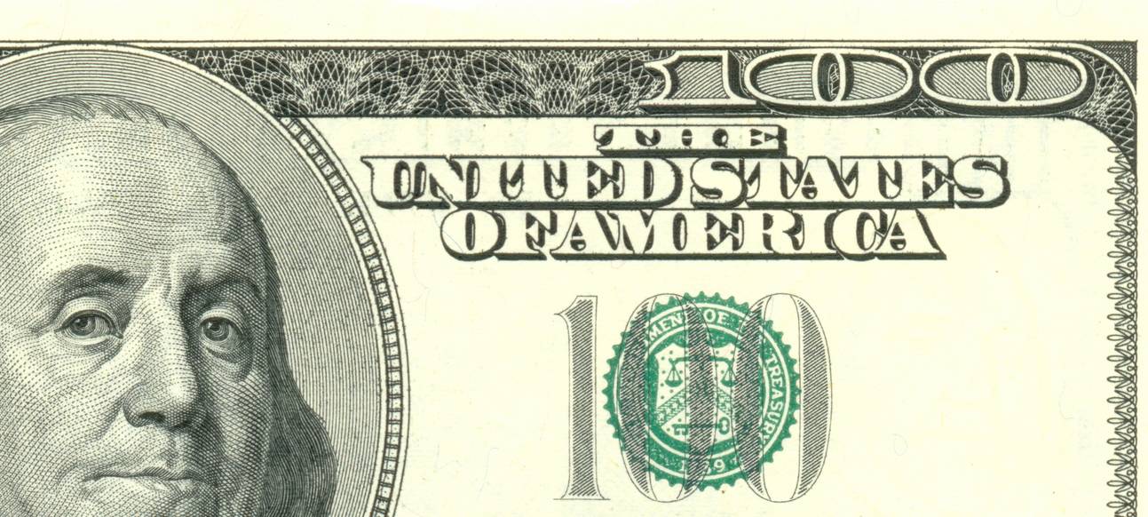 close-up of a currency bill