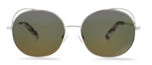 a pair of sunglasses with a white frame